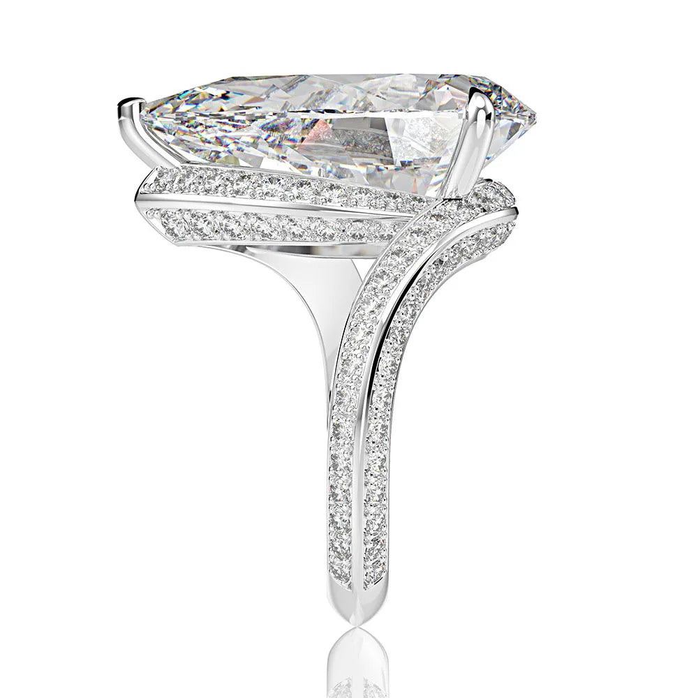 Hochwertige Moissanite Verlobungsringe aus Sterlingsilber | Transgems Moissanite Verlobungsringe