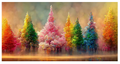 Bunter Baum 5D-Diamant-Wandteppich