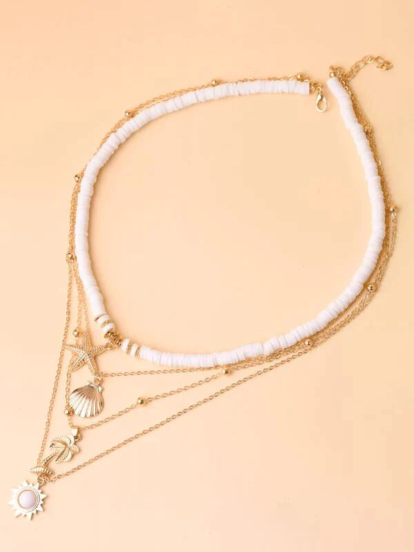 Mehrschichtige Seestern-Halskette