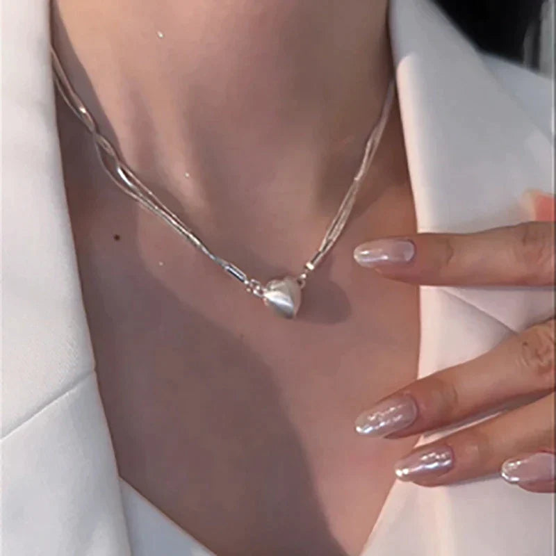 Liebes-Magnet-Anhänger-Halskette