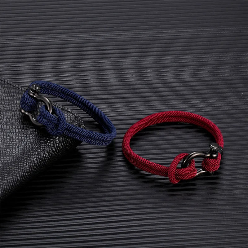 Camping-Fallschirmschnur-Survival-Anker-Armband im Marine-Stil