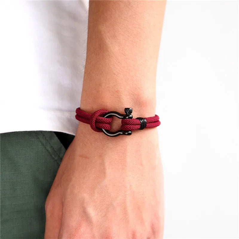 Camping-Fallschirmschnur-Survival-Anker-Armband im Marine-Stil