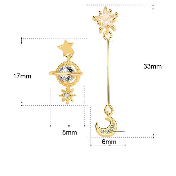 Stella-baumelnde Ohrringe