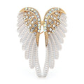 Majestätische Strassfeder Angel Wings Broschen Stifte