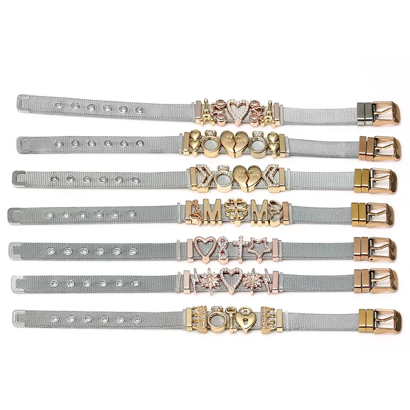 Zweifarbiges Edelstahl-Mesh-Armband