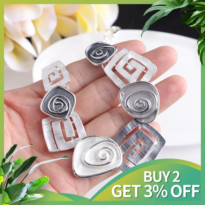 Bunte geometrische Ketten Emaille Trendy Mode Schmuck Chokers Legierung Klassischer Kragen Damen Elegante Halskette - Halskette