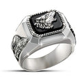 Herren Exquisite Modekunst Herrenringe Der Ruf des Wolfs Handgefertigter reiner Relief-Wolfsring Schmuckgeschenk Großhandel