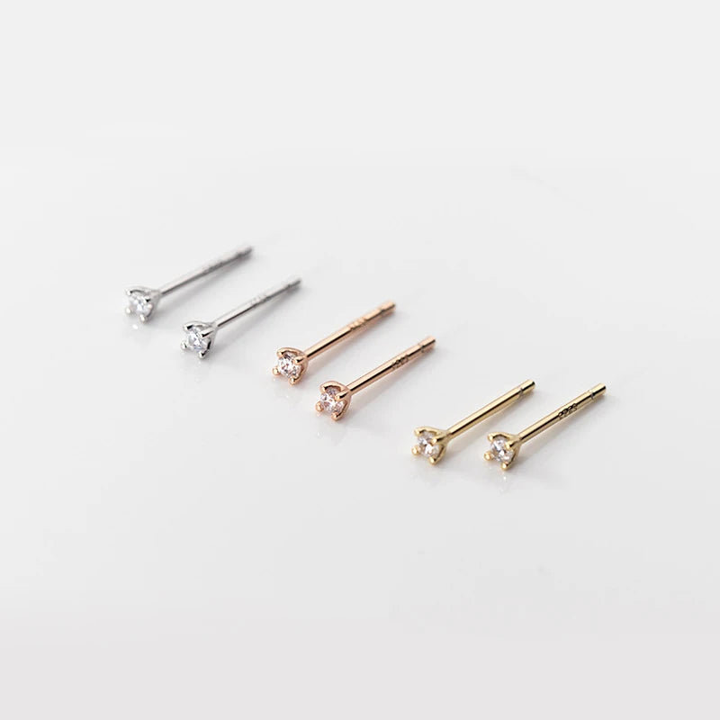 Moderne Zirkon Ohrstecker aus 925er Sterlingsilber für Frauen