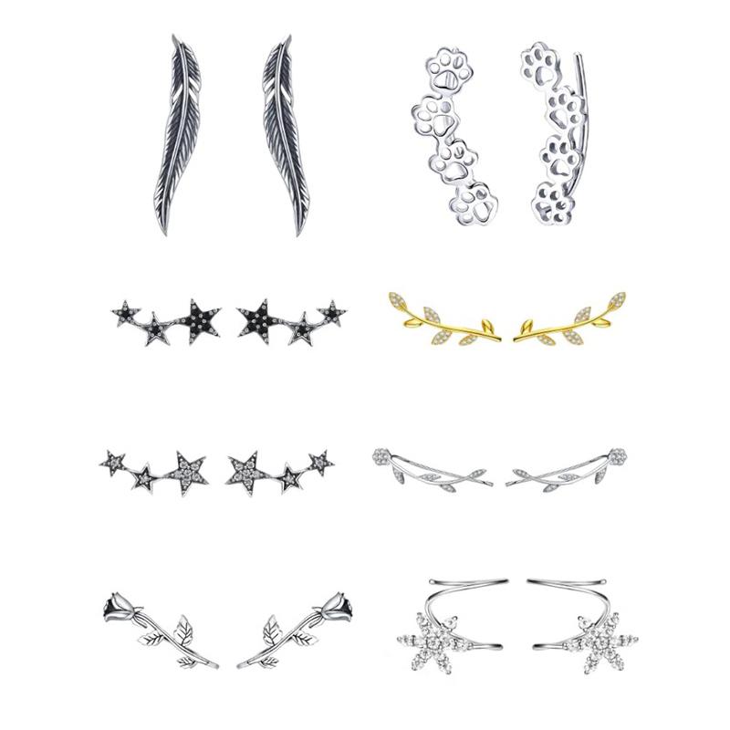 Minimalistische Zirkonakent Ohrringe Sammlung