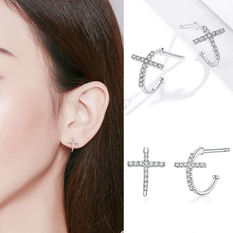 Minimalistische Zirkonakent Ohrringe Sammlung