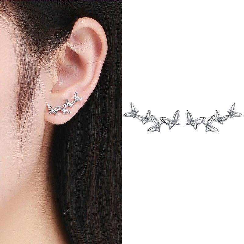 Minimalistische Zirkonakent Ohrringe Sammlung