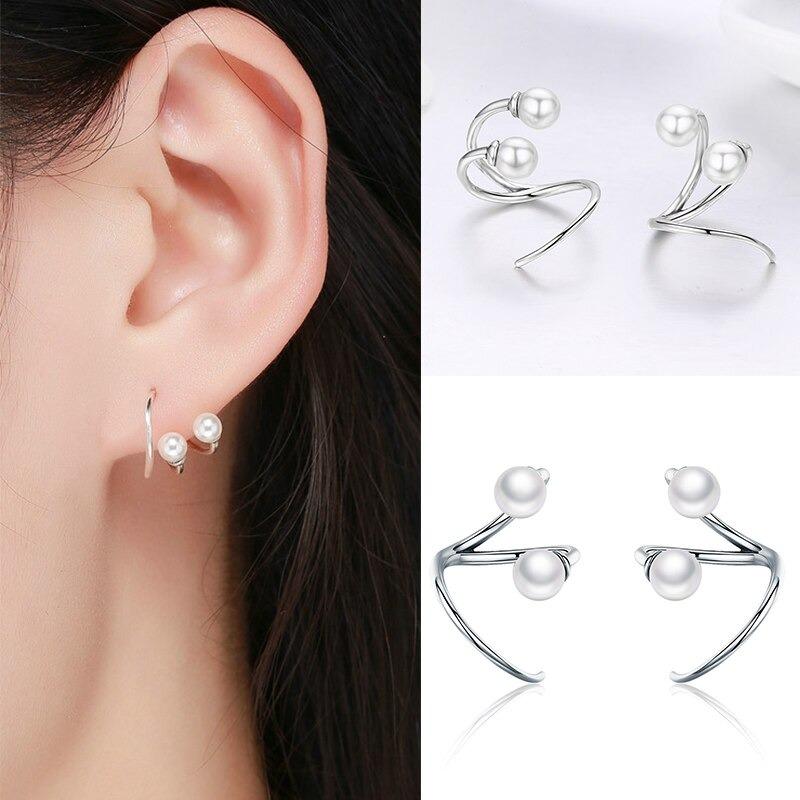 Minimalistische Zirkonakent Ohrringe Sammlung