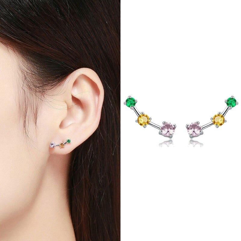 Minimalistische Zirkonakent Ohrringe Sammlung