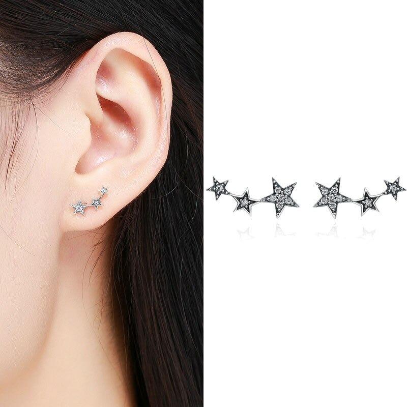 Minimalistische Zirkonakent Ohrringe Sammlung