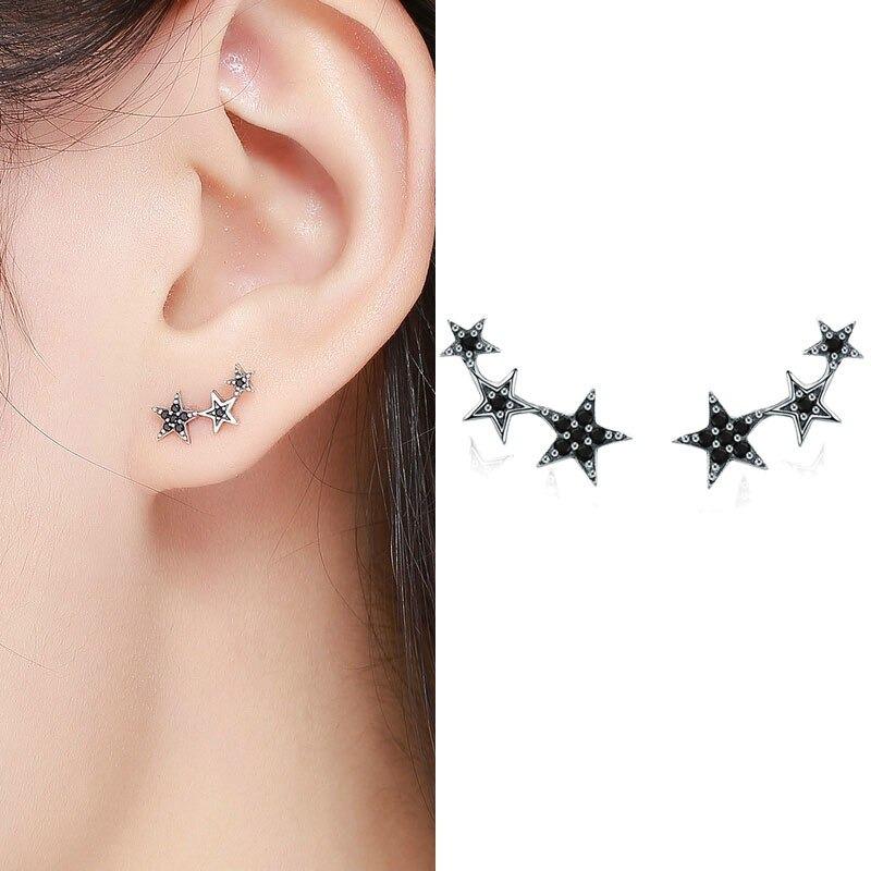 Minimalistische Zirkonakent Ohrringe Sammlung