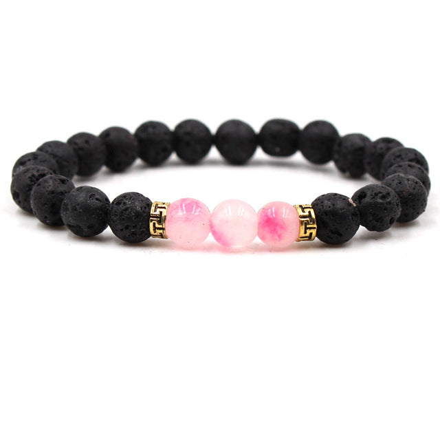 Armreifen aus Chakra-Lavasteinen