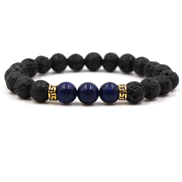 Armreifen aus Chakra-Lavasteinen