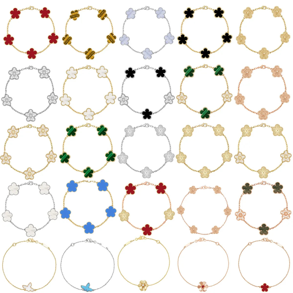 Armband aus verzinktem Achatstein und Edelstahl