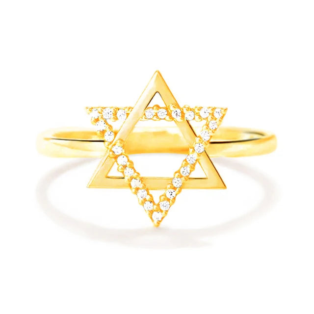 Silberner Ring mit Sternmotiv - Modischer Silberring für Frauen - Geburtstagsgeschenk