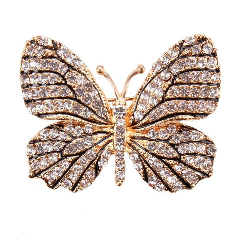 Multi Farb Strass Strass Strömung Butterfly Brosche Stifte
