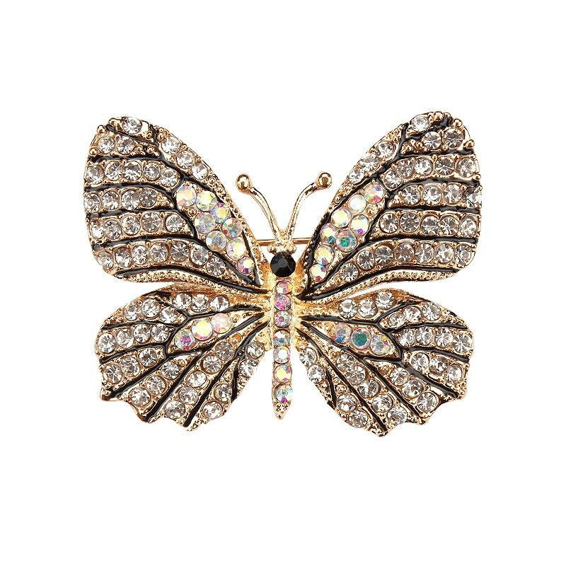 Multi Farb Strass Strass Strömung Butterfly Brosche Stifte