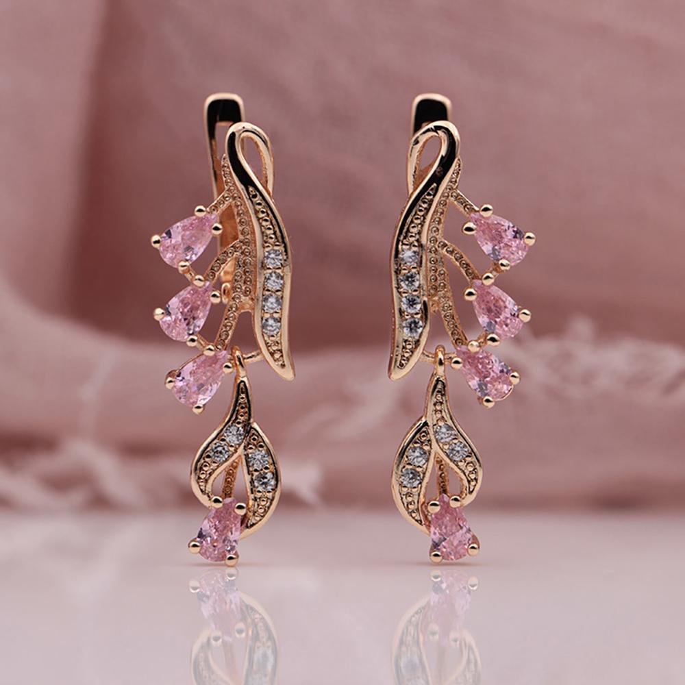 Multi Color Wassertropfen Zirkon Langes Dangle Ohrringe