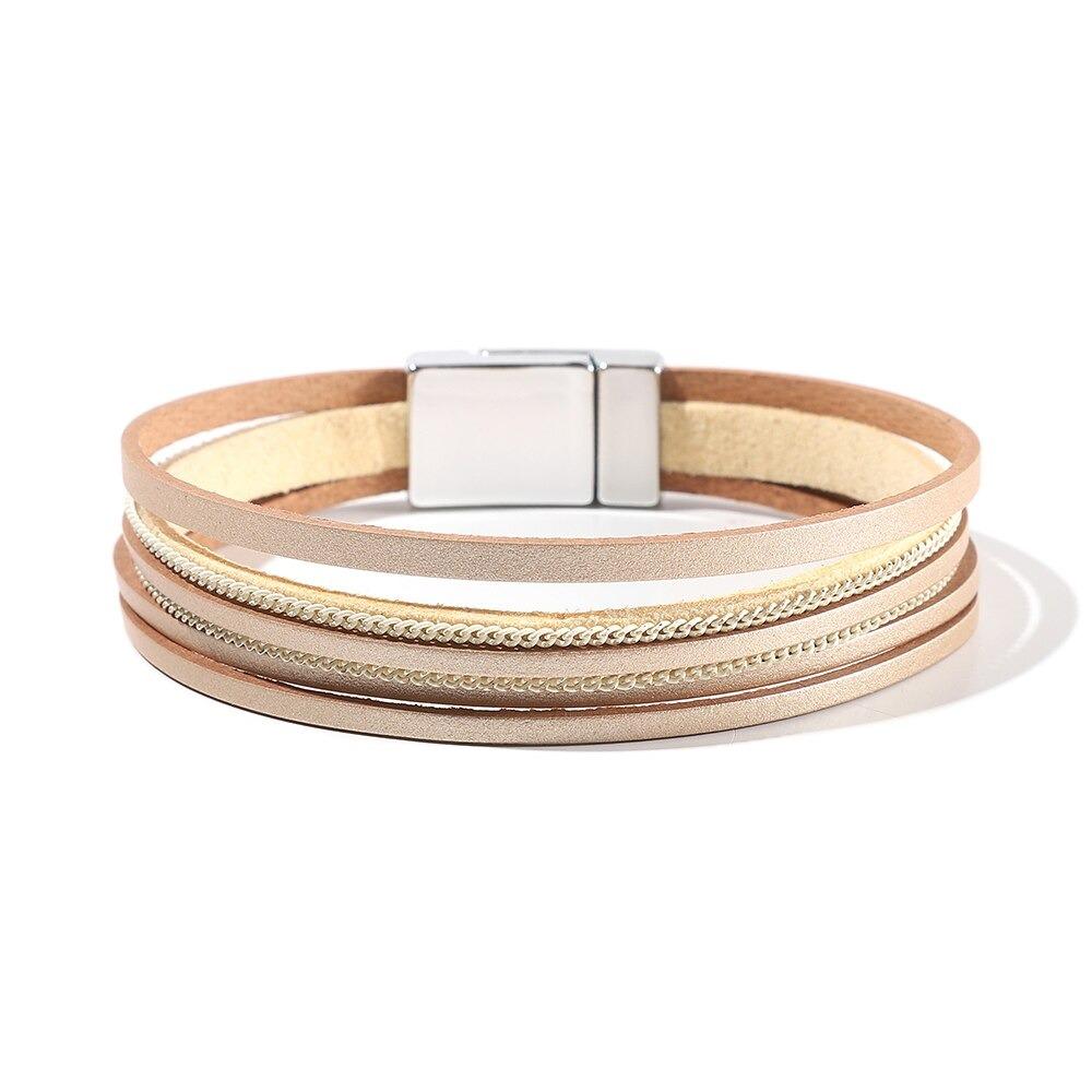 Multi Layer Bohemian Wrap Bracelets Mit Magnetverschluss