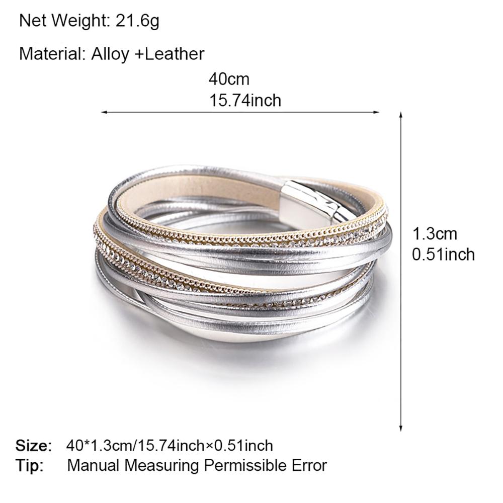 Multi Layer Doppel Wrap Armbänder Mit Magnetverschluss