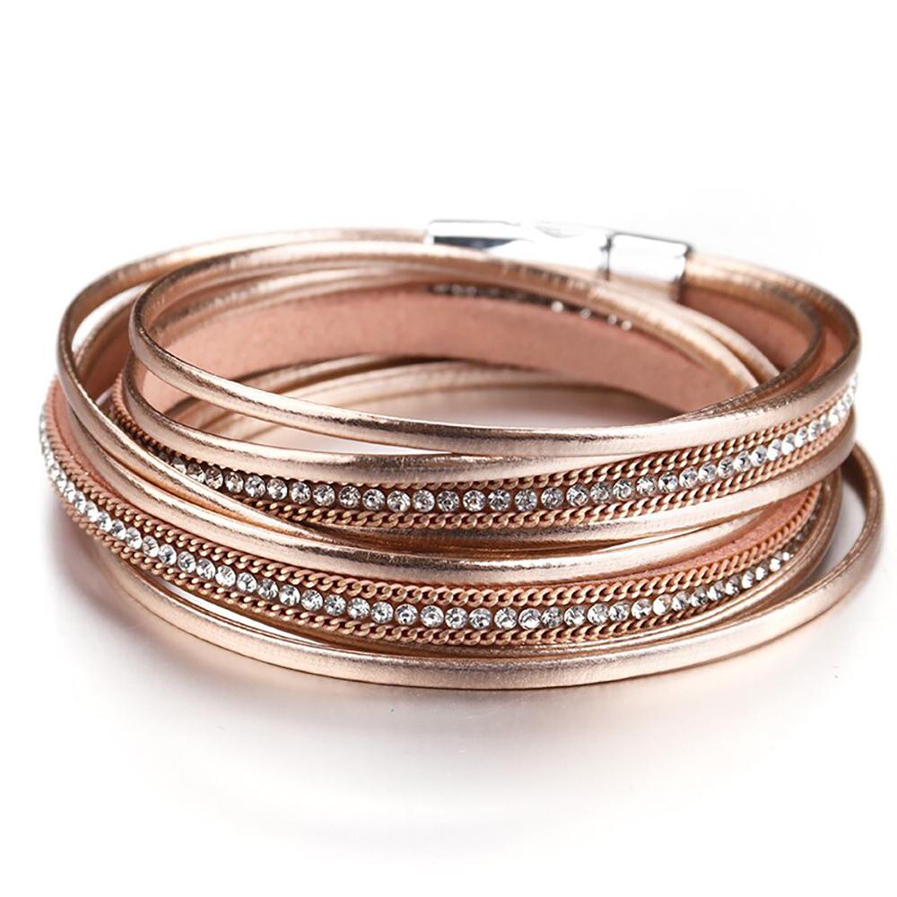 Multi Layer Doppel Wrap Armbänder Mit Magnetverschluss