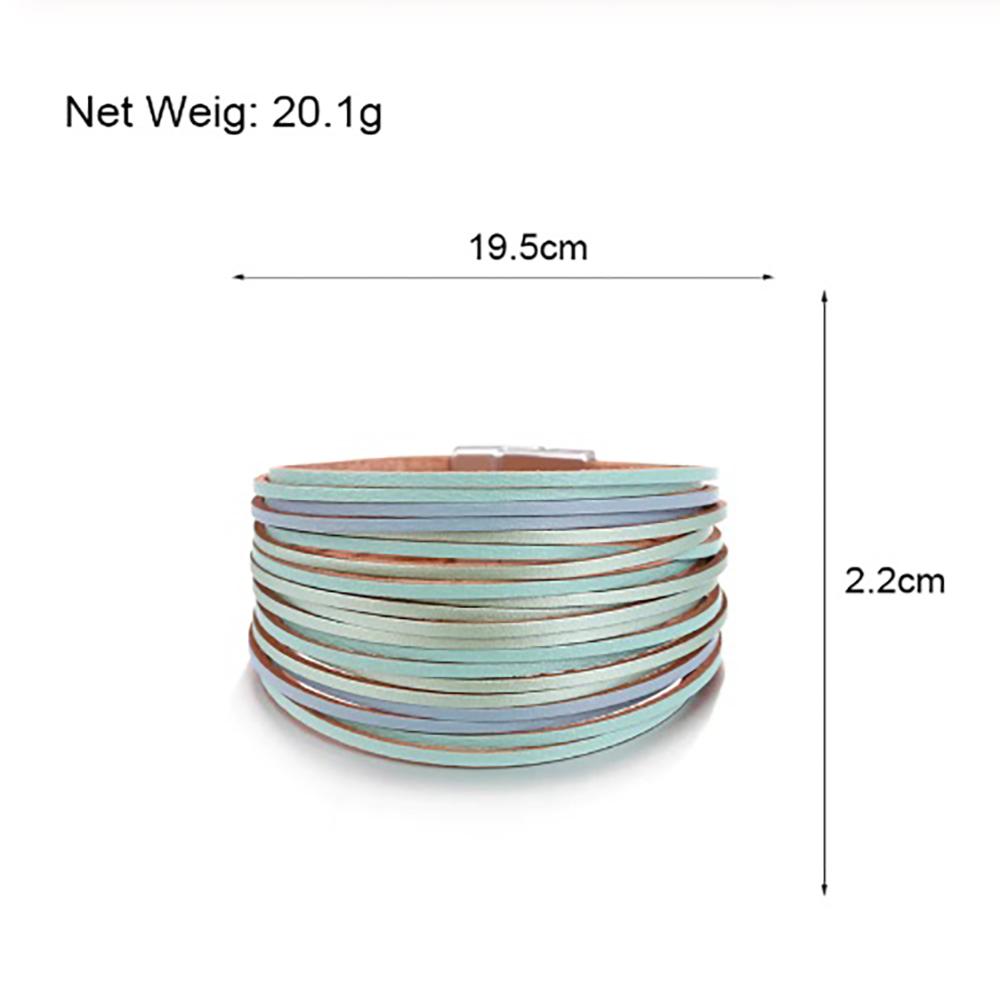 Multi Layer Slim Strips Bohemian Lederarmband