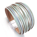Multi Layer Slim Strips Bohemian Lederarmband