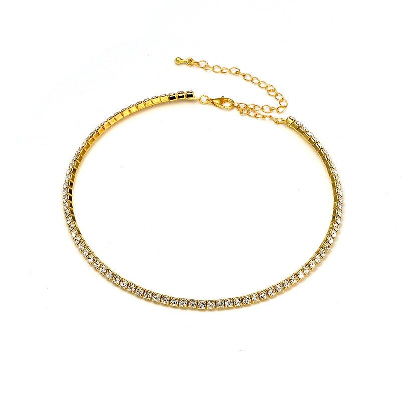 Multi Layer Strass Halsketten Mit Halsketten