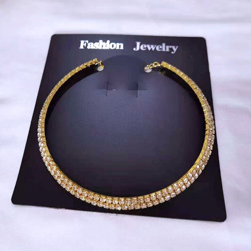 Multi Layer Strass Halsketten Mit Halsketten