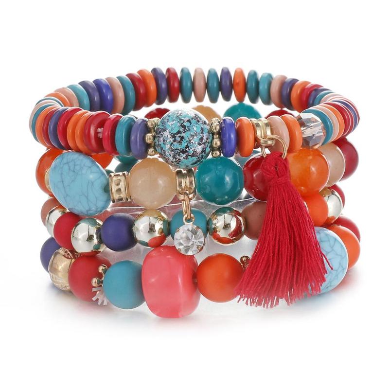 Multi Layered Charme Armbänder Mit Quasten