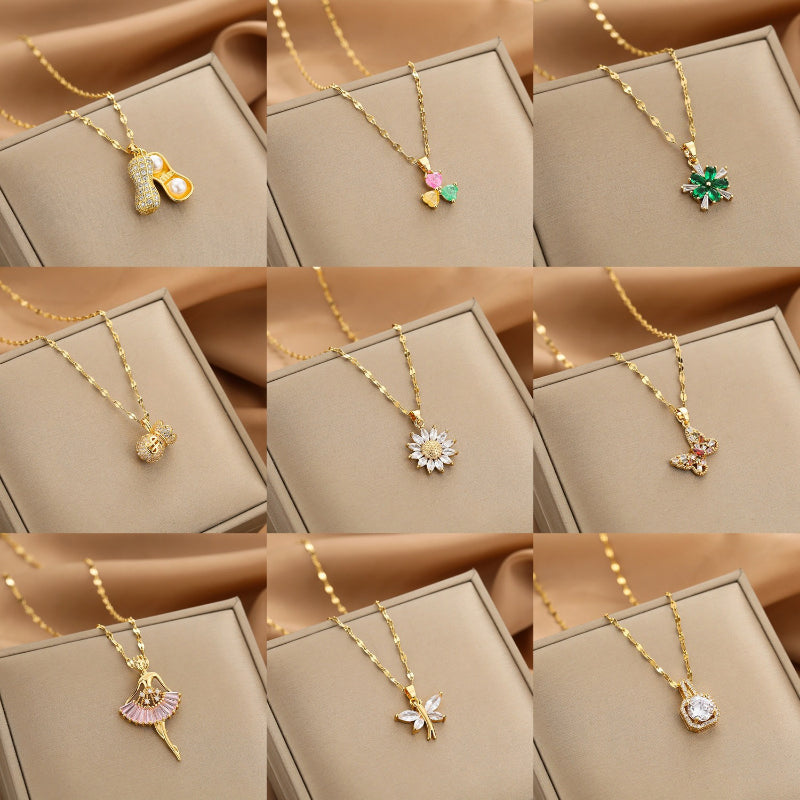 Multi Stil Zirkon Mit Einer Beliebigen Anhängerketten Mit Zirkon