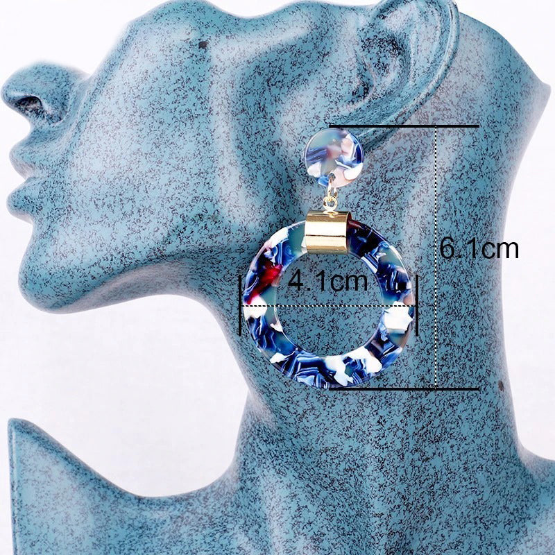 Multicolor Bohemian Fashion Statement Dangle Drop Acrylohrringe