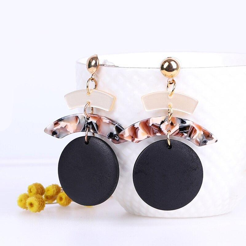 Multicolor Bohemian Fashion Statement Dangle Drop Acrylohrringe