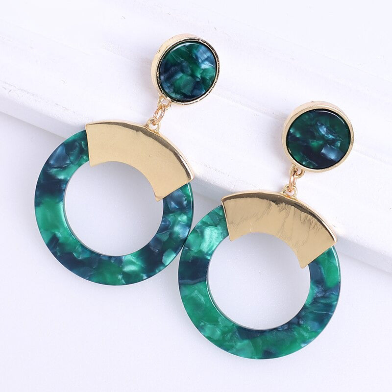 Multicolor Bohemian Fashion Statement Dangle Drop Acrylohrringe