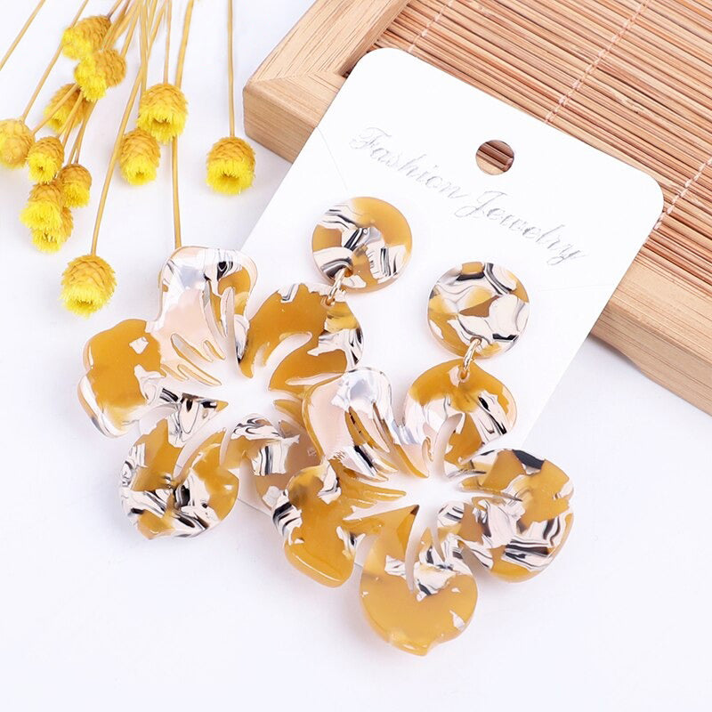 Multicolor Bohemian Fashion Statement Dangle Drop Acrylohrringe