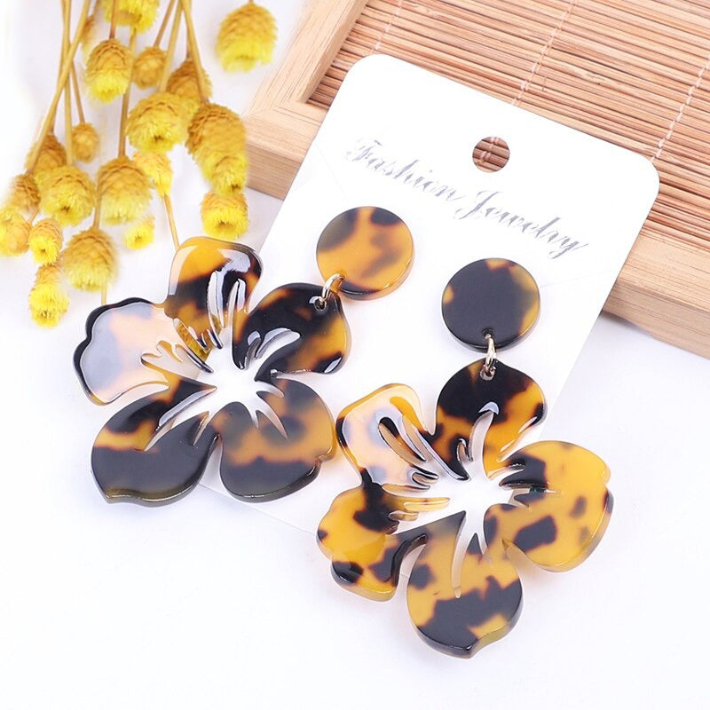 Multicolor Bohemian Fashion Statement Dangle Drop Acrylohrringe