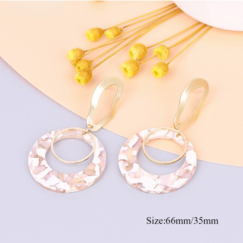 Multicolor Bohemian Fashion Statement Dangle Drop Acrylohrringe