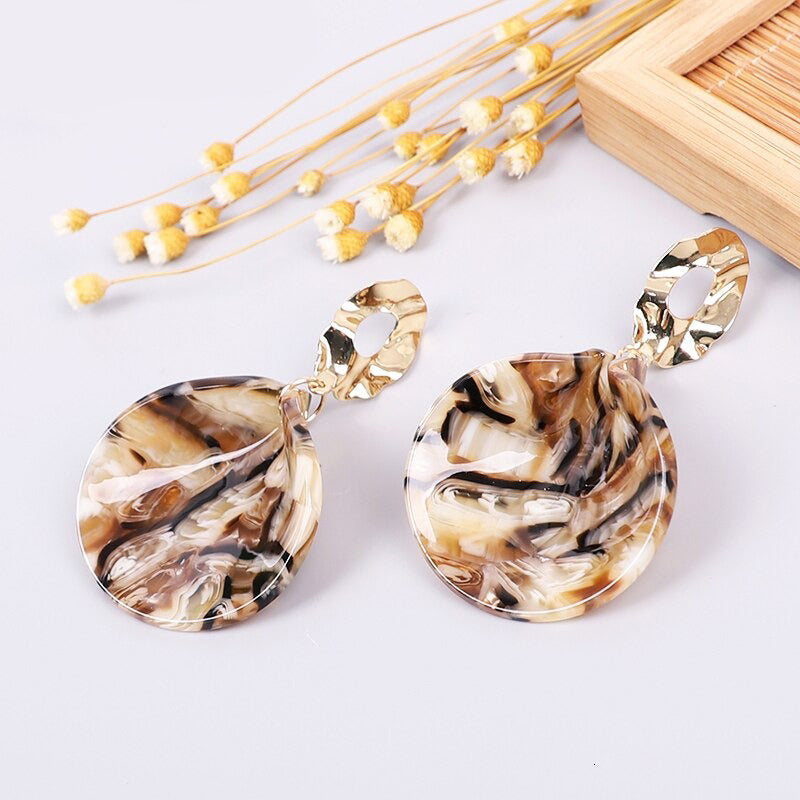 Multicolor Bohemian Fashion Statement Dangle Drop Acrylohrringe