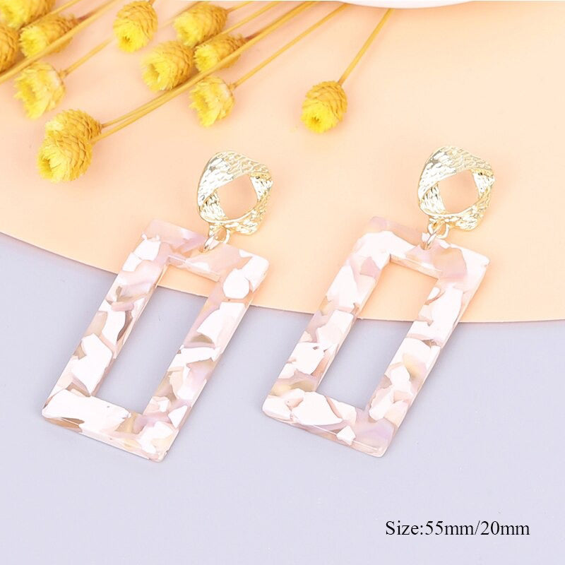 Multicolor Bohemian Fashion Statement Dangle Drop Acrylohrringe