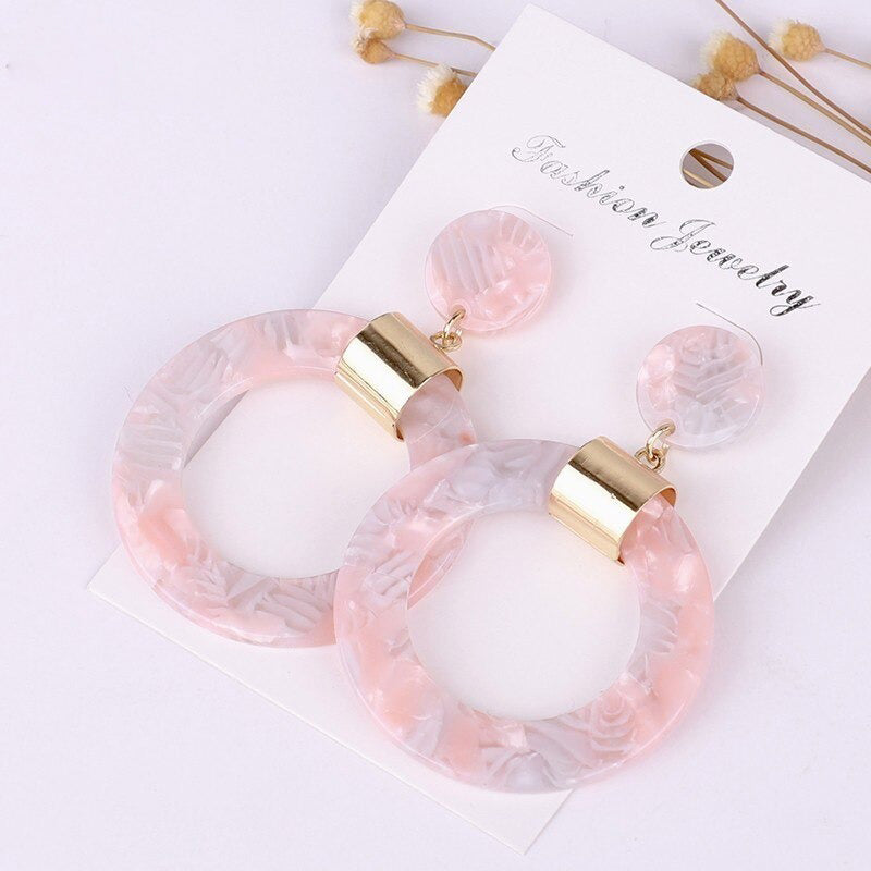 Multicolor Bohemian Fashion Statement Dangle Drop Acrylohrringe