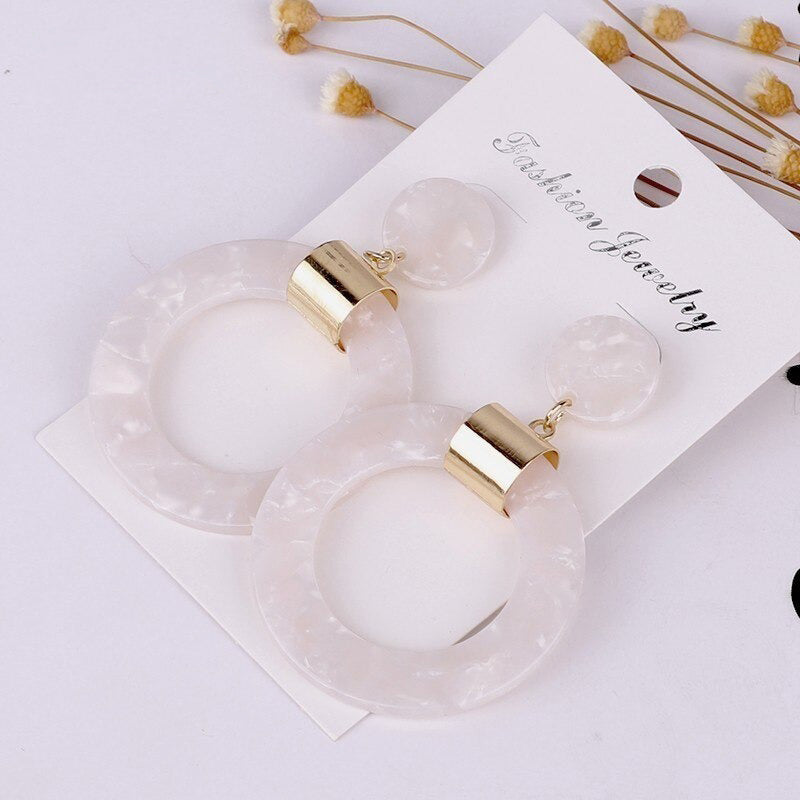 Multicolor Bohemian Fashion Statement Dangle Drop Acrylohrringe