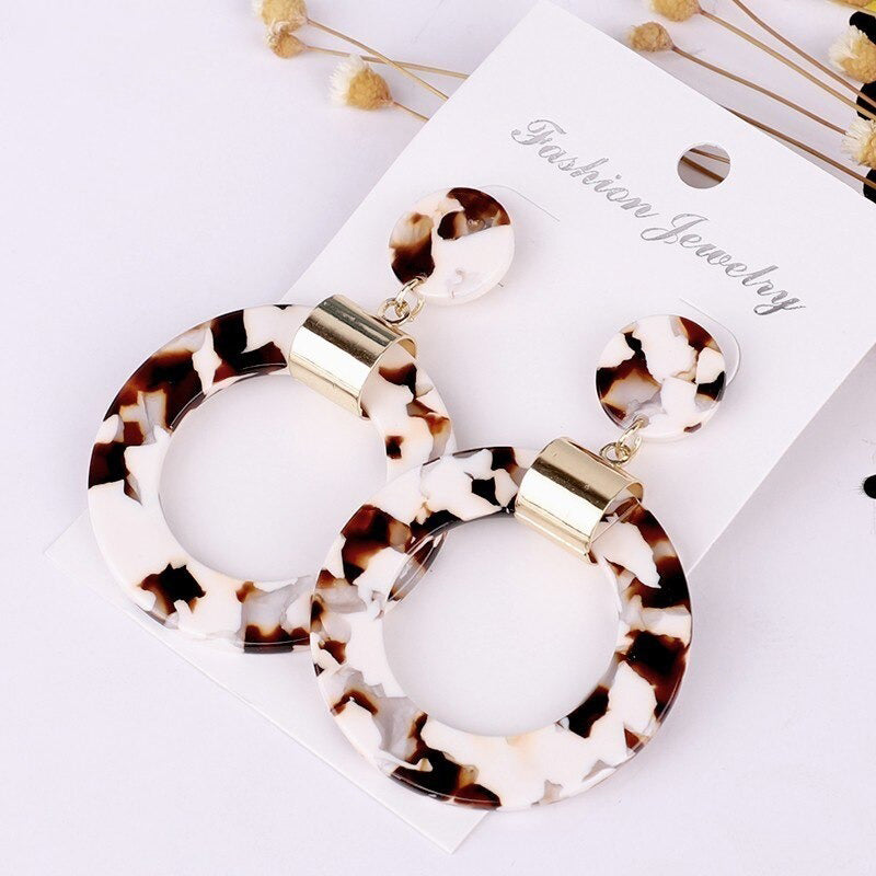 Multicolor Bohemian Fashion Statement Dangle Drop Acrylohrringe