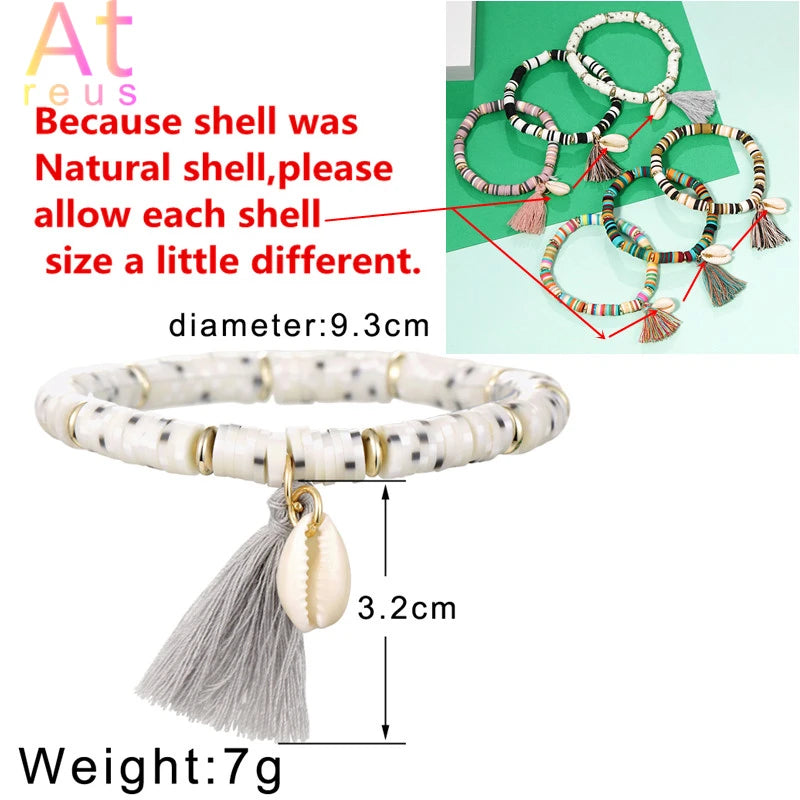 Bunte Quasten Fußkettchen im Bohemian-Stil für Frauen