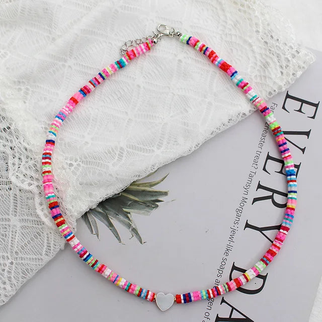 Bunte Sommerhalsketten | Bohemian Sommerhalskette | Handgefertigte Sommerhalskette