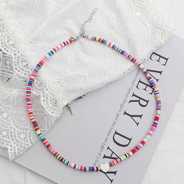 Bunte Sommerhalsketten | Bohemian Sommerhalskette | Handgefertigte Sommerhalskette