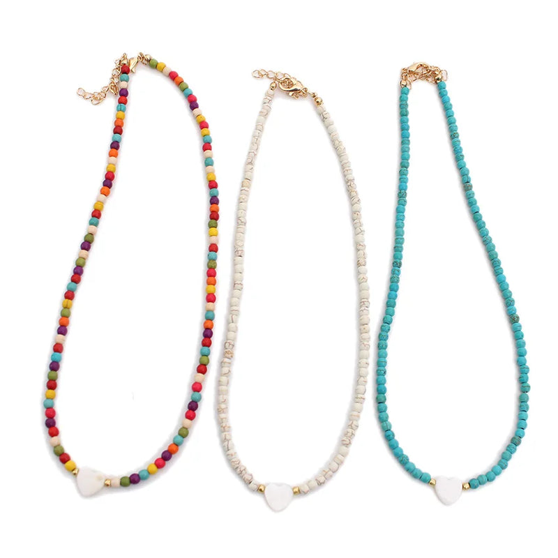 Bunte Sommerhalsketten | Bohemian Sommerhalskette | Handgefertigte Sommerhalskette